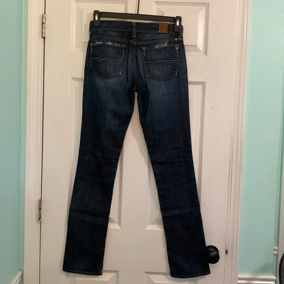 Lucky Legend denim straight leg jeans dark wash worn look. Size 2/26 Regular - Picture 4 of 6